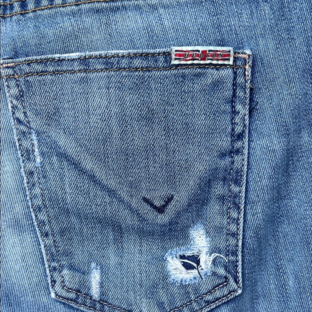 EUC Hudson Jeans Distressed Blue Skinny Jeans - Picture 9 of 16
